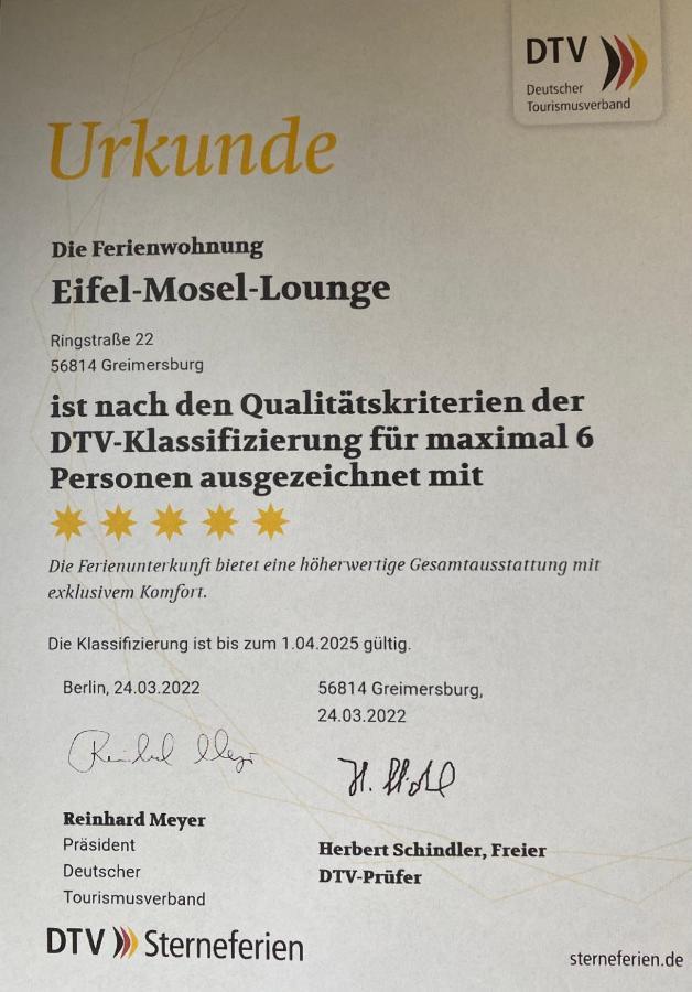 Ferienwohnung Feiden Eifel-Mosel Lounge Greimersburg Εξωτερικό φωτογραφία